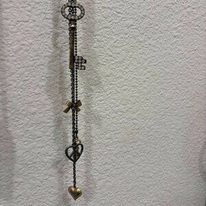 Betsey Johnson Key & Heart Necklace